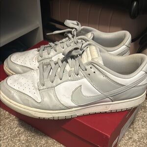 Nike Men's Gray and White Sneakers